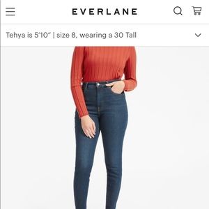 Everlane Dark Wash The High Rise Skinny Jean